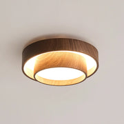 Quasar | Walnut-Tone Ceiling Light with Integrated LED