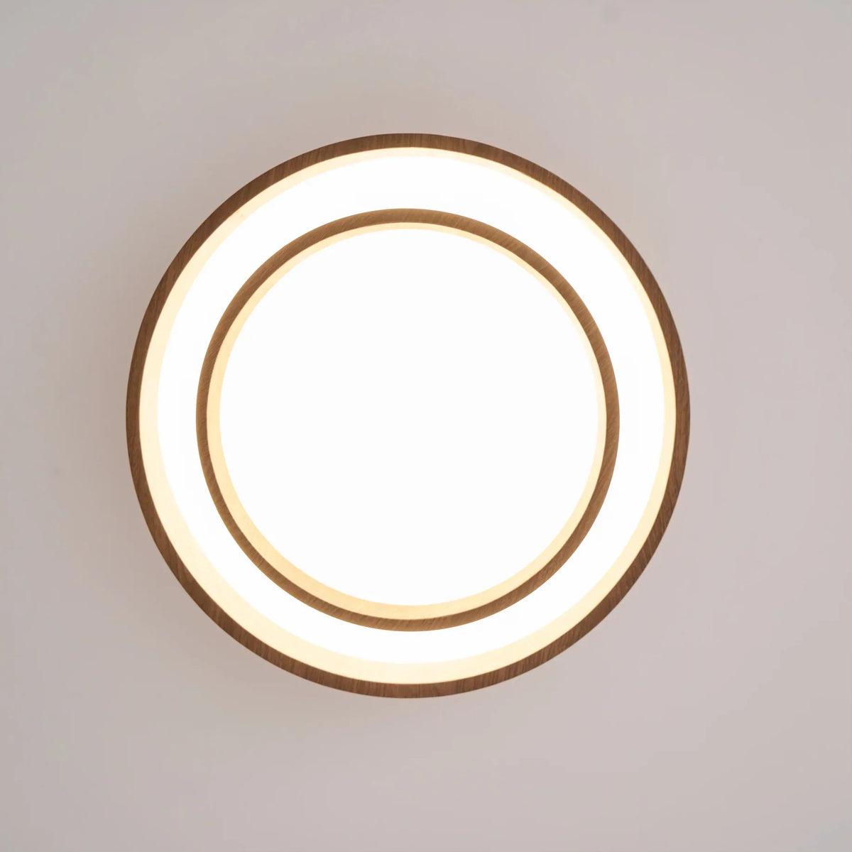 Quasar | Walnut-Tone Ceiling Light with Integrated LED