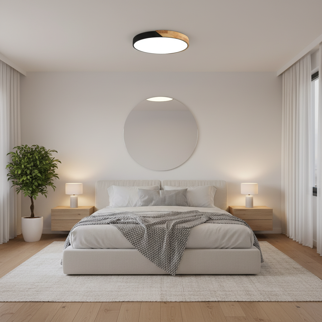 Brynmoor | LED Ceiling Light with Wood Accent