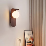 Penbrook | Wood and Frosted Glass Wall Light