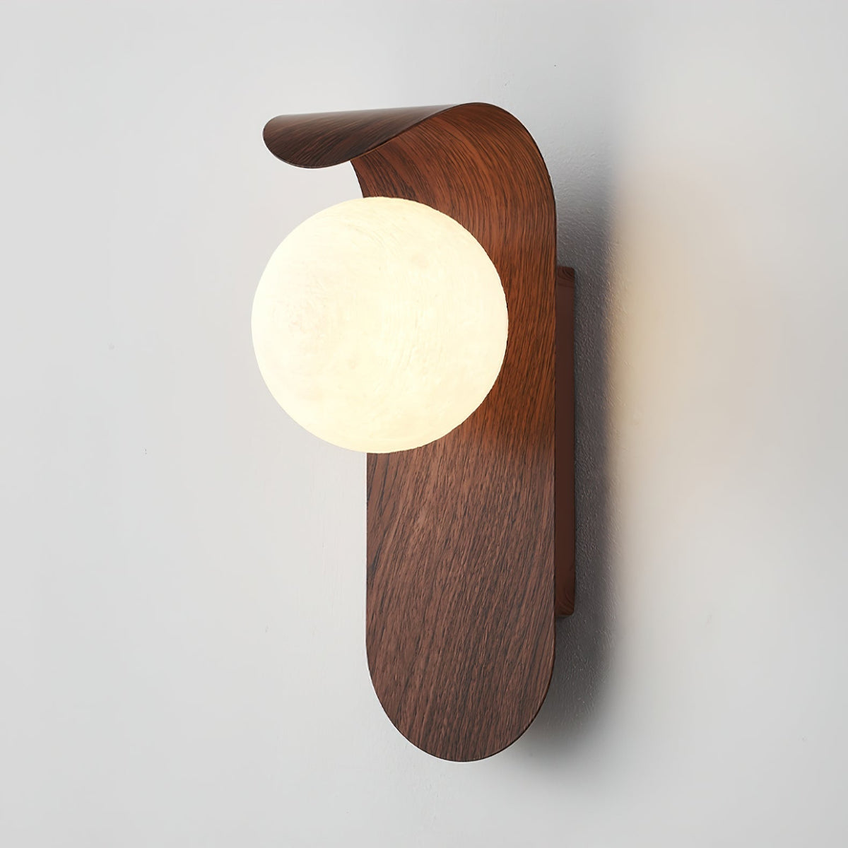Penbrook | Wood and Frosted Glass Wall Light