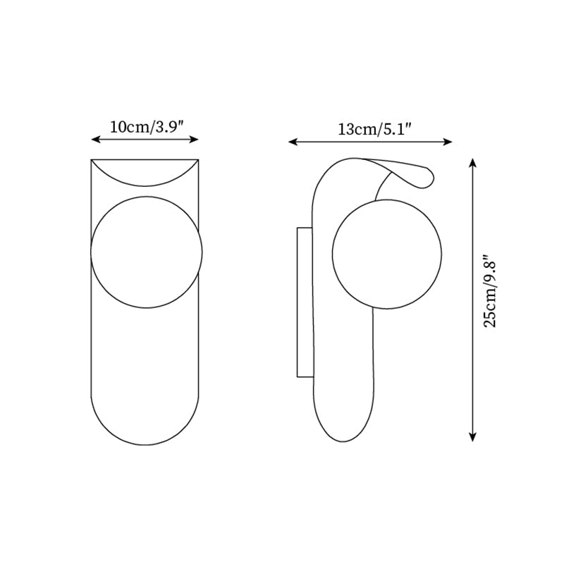 Penbrook | Wood and Frosted Glass Wall Light