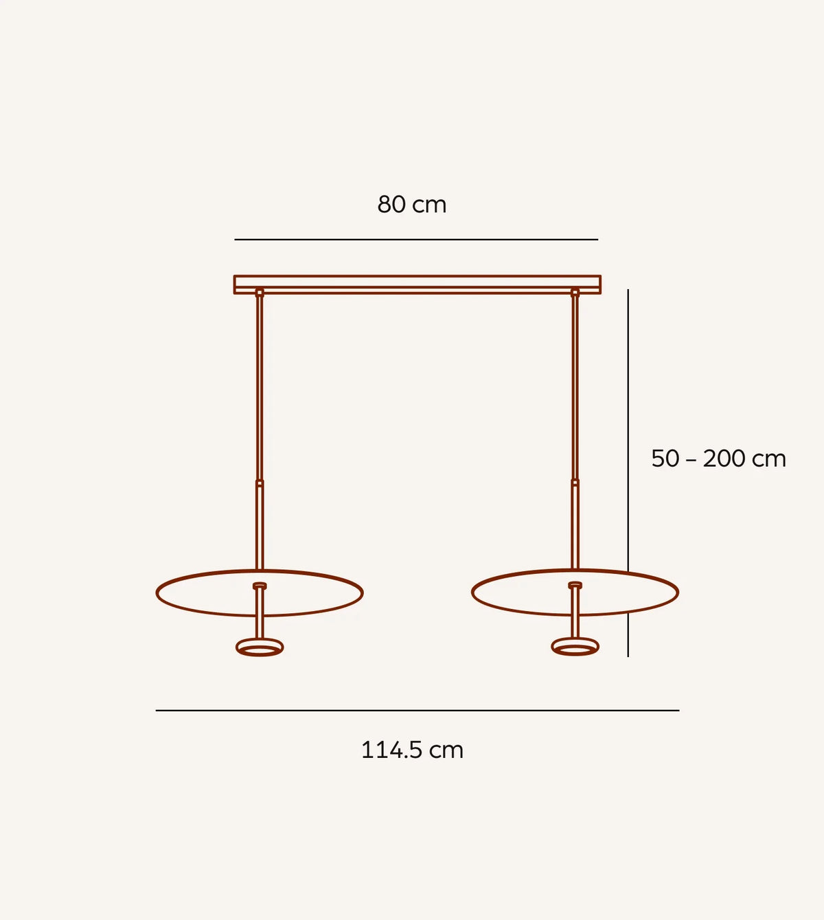 Devyn | Dual-Disc Pendant Light with Adjustable Height
