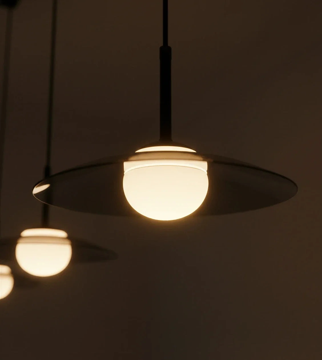 Ophelis | Three-Light Pendant with Smoked Glass Shades
