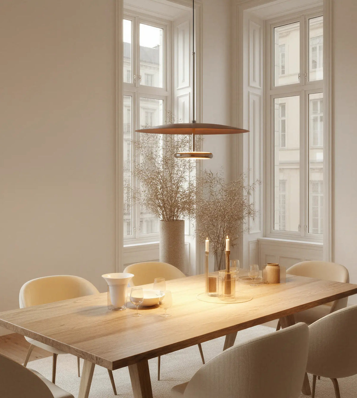 Wrenley | LED Pendant Light with Walnut Finish