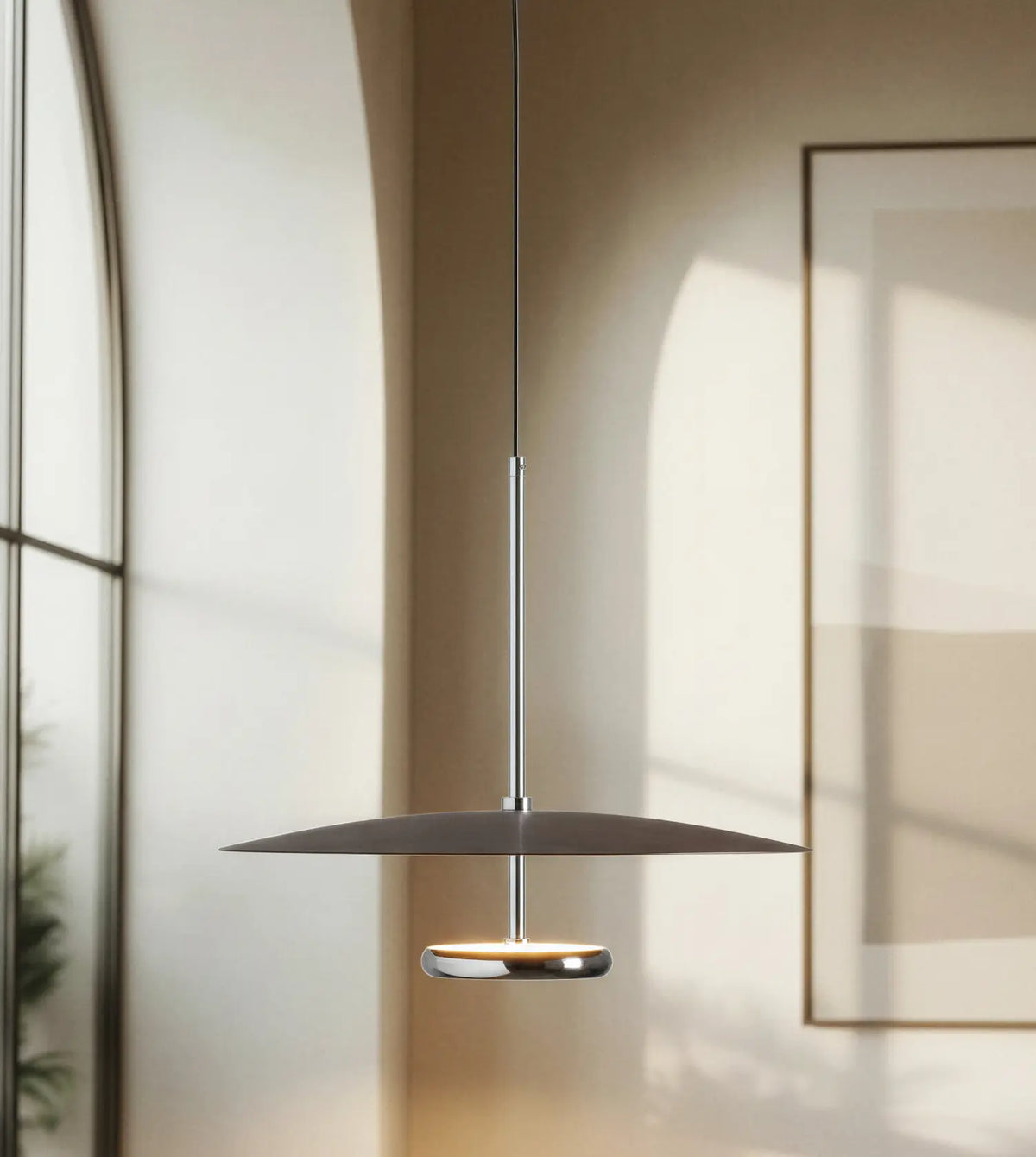 Wrenley | LED Pendant Light with Walnut Finish