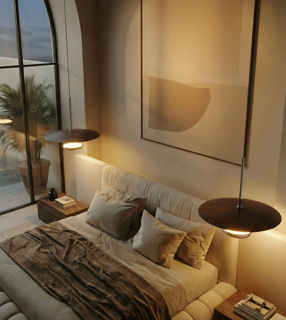 Wrenley | LED Pendant Light with Walnut Finish