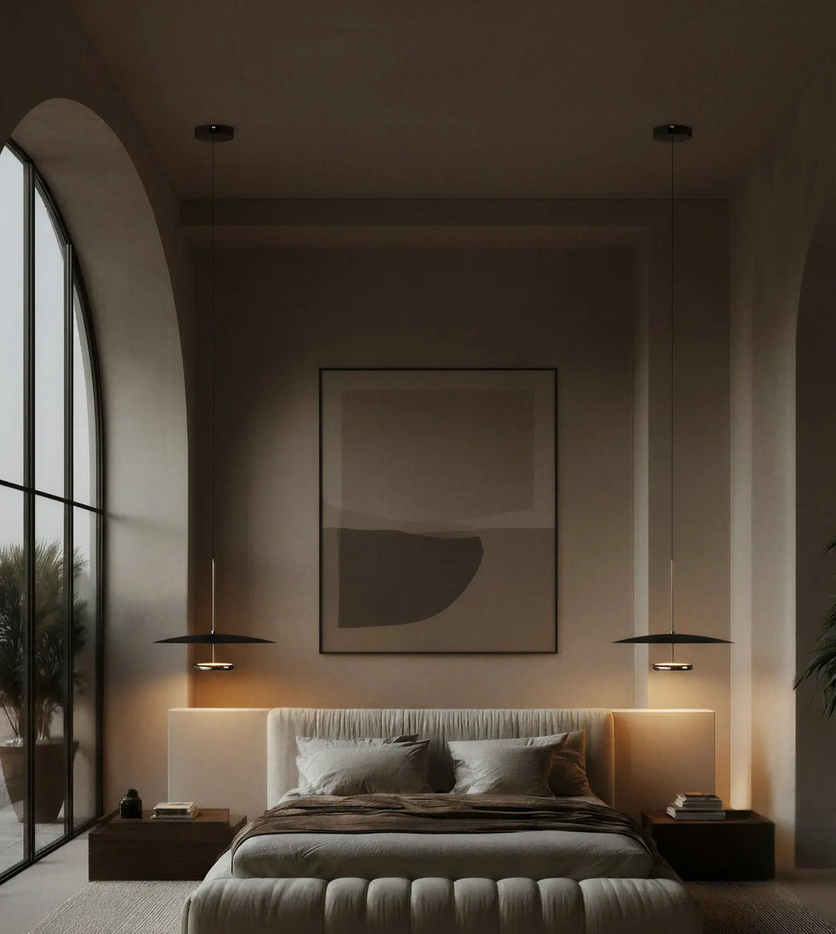 Wrenley | LED Pendant Light with Walnut Finish
