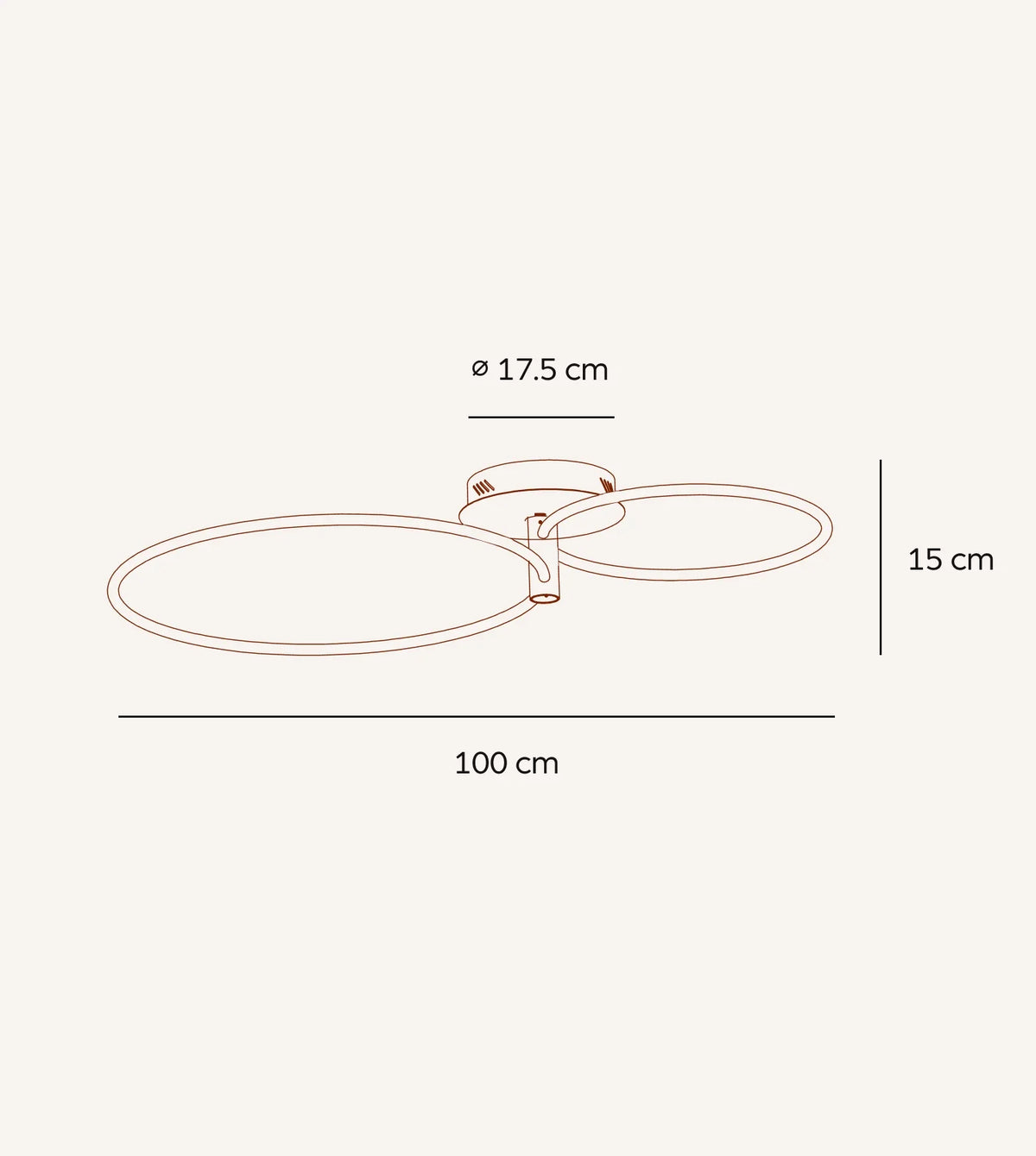Tybalt | Dimmable Twin-Ring LED Ceiling Light