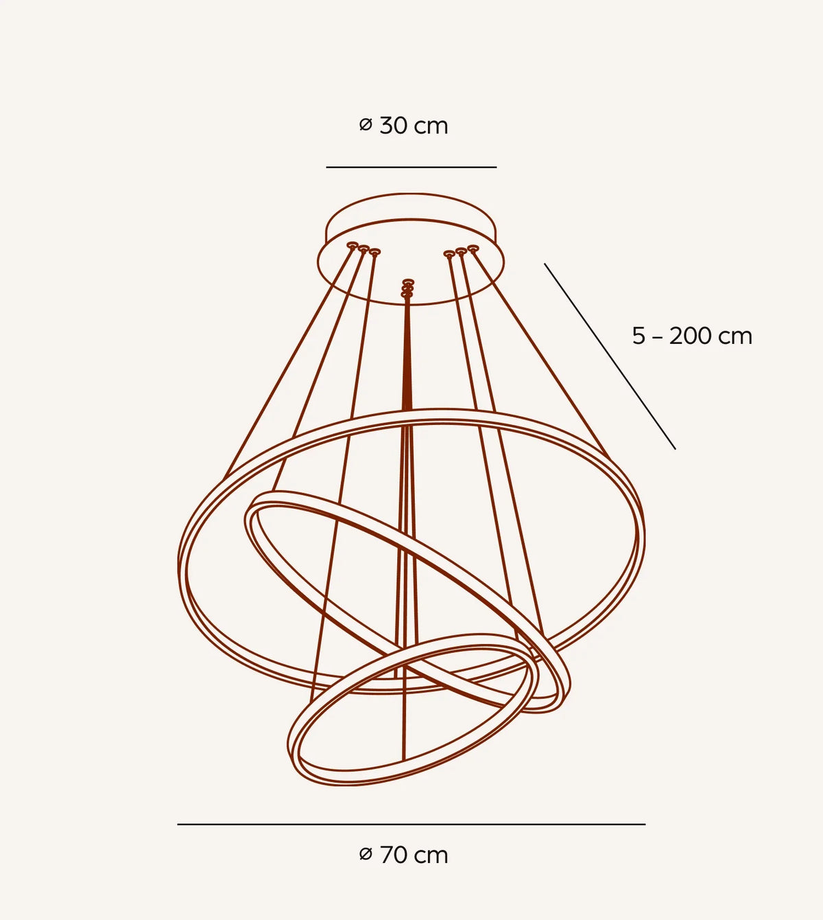 Reed | LED Pendant Light with Adjustable Rings
