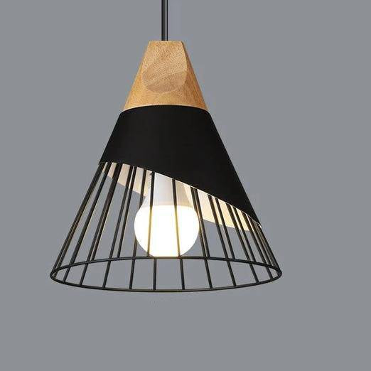 Oriel | Nordic Pendant Light with Wood and Metal
