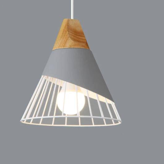 Oriel | Nordic Pendant Light with Wood and Metal