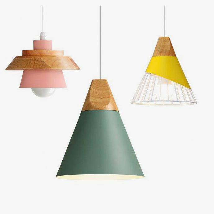 Oriel | Nordic Pendant Light with Wood and Metal