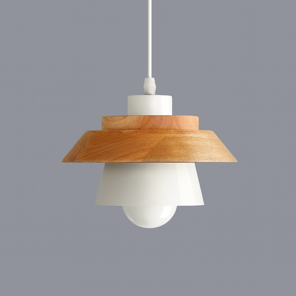 Oriel | Nordic Pendant Light with Wood and Metal