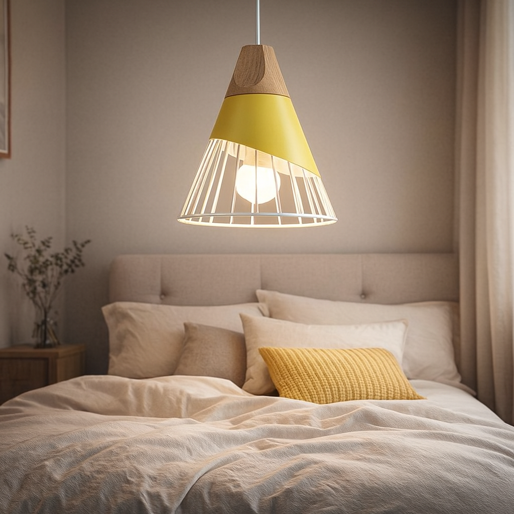 Oriel | Nordic Pendant Light with Wood and Metal