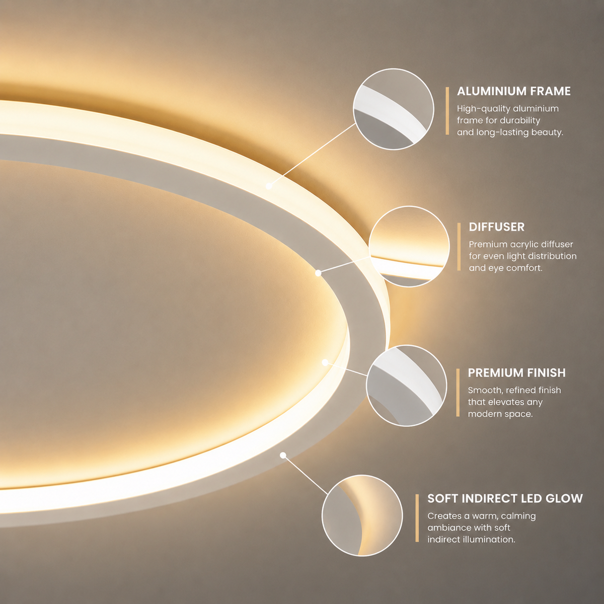 Rune | Round LED Ceiling Light