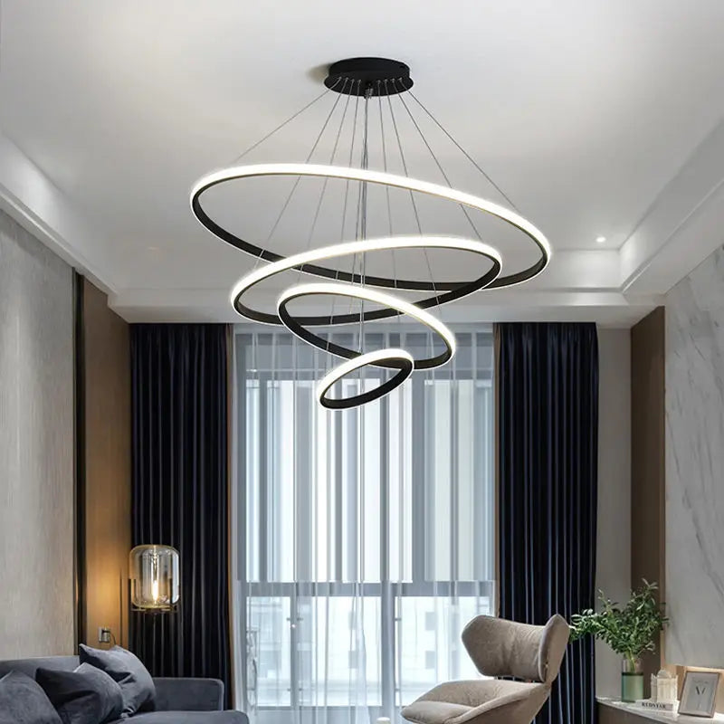 Helixin | LED Pendant Light with Spiral Ring Design