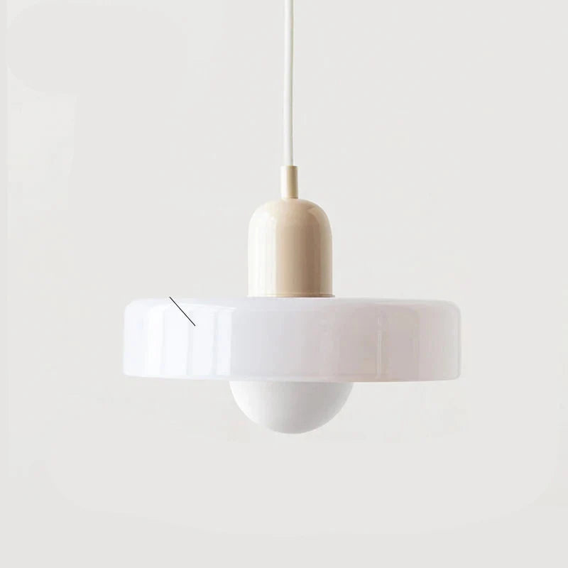 Lucienne | Glass Pendant Light with Coloured Shade