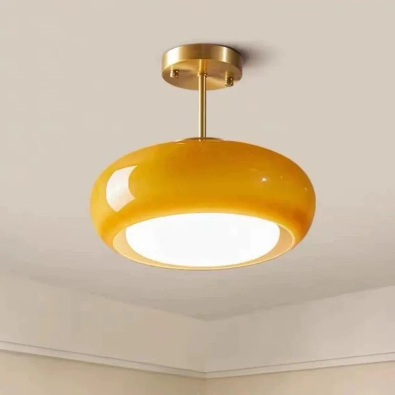 Ambrose | Vintage Semi-Flush Ceiling Light with Glass Dome Shade
