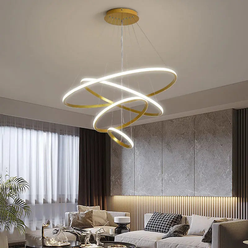 Helixin | LED Pendant Light with Spiral Ring Design