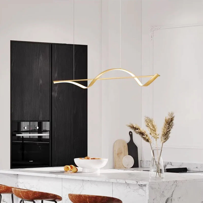 Caedmon | Integrated LED Wave Pendant Light