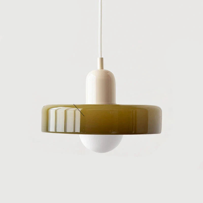 Lucienne | Glass Pendant Light with Coloured Shade