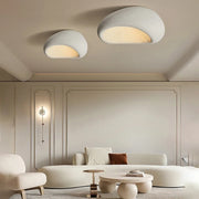 Perry | Ceiling Light with Organic Stone-Effect Shade