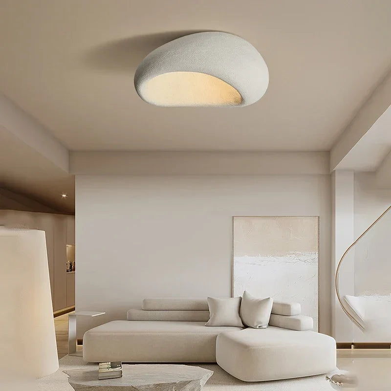 Perry | Ceiling Light with Organic Stone-Effect Shade