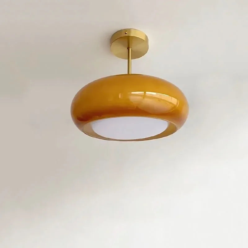 Ambrose | Vintage Semi-Flush Ceiling Light with Glass Dome Shade