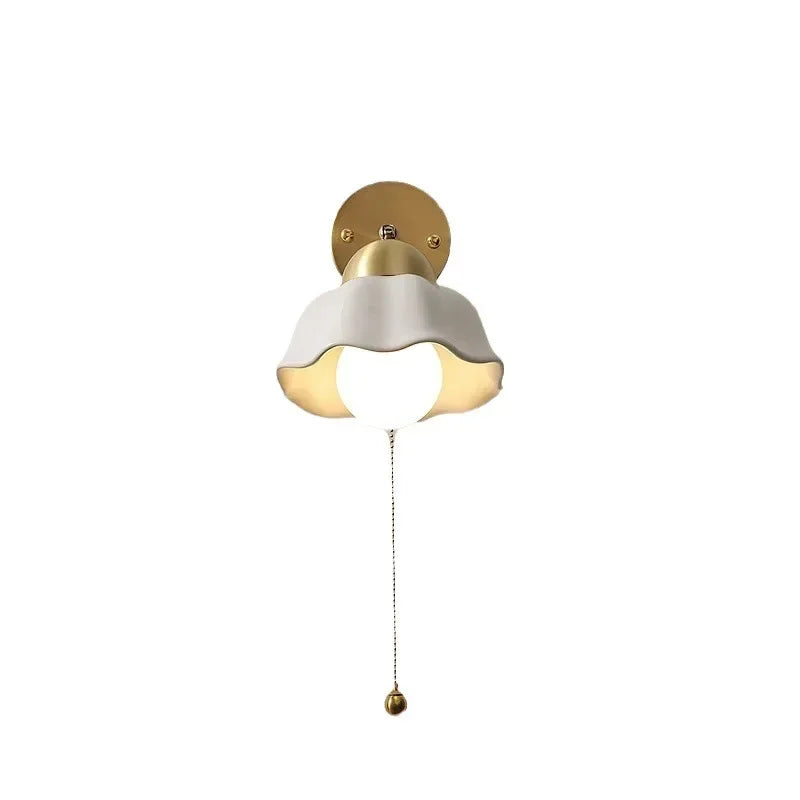 Petaline | Wavy Shade Pull-Chain Wall Light