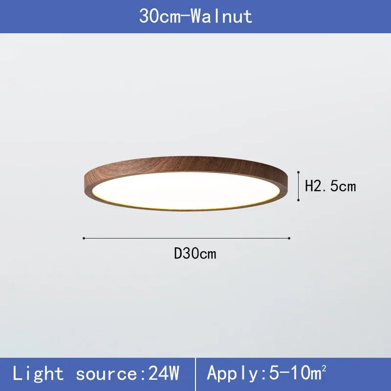 Oaklyn | LED Ceiling Light with Wooden Frame