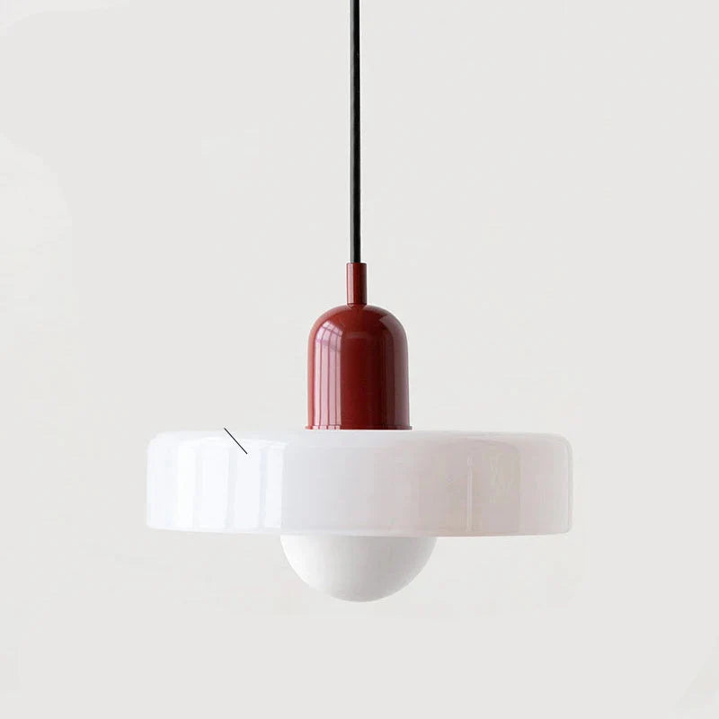 Lucienne | Glass Pendant Light with Coloured Shade