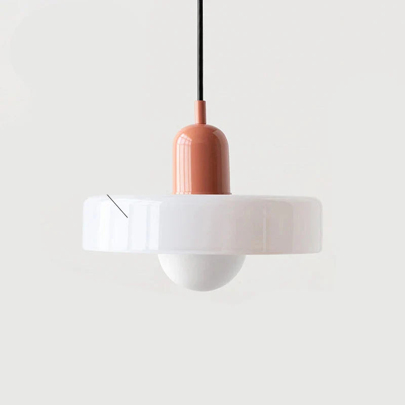 Lucienne | Glass Pendant Light with Coloured Shade