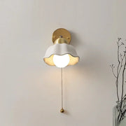 Petaline | Wavy Shade Pull-Chain Wall Light