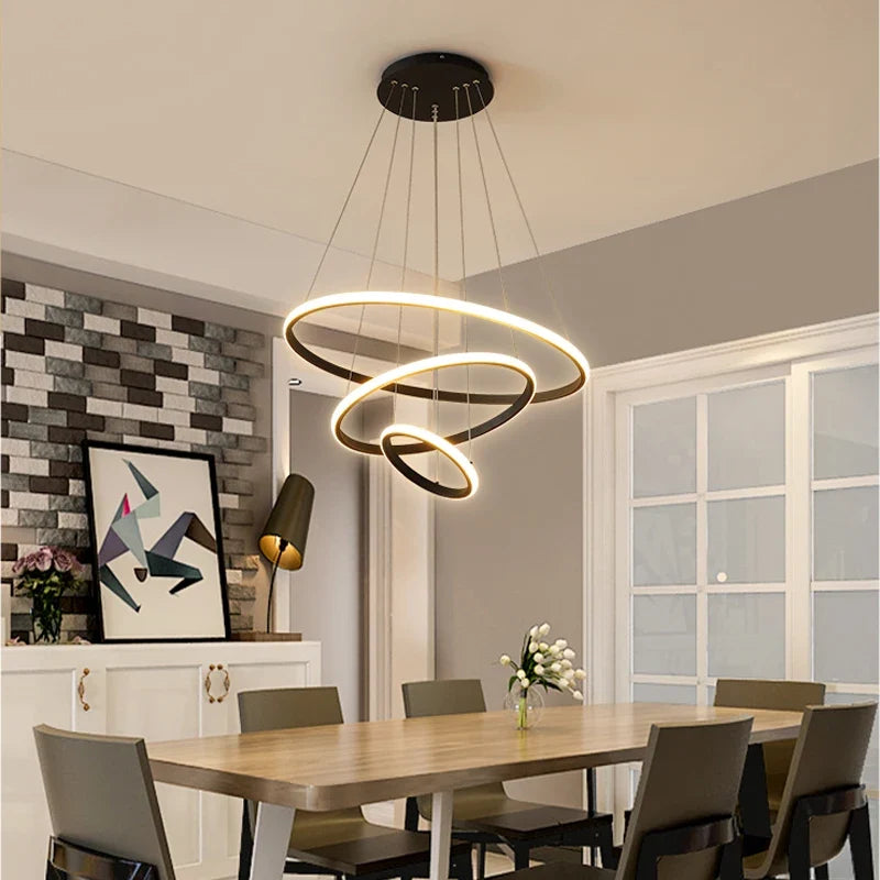 Helixin | LED Pendant Light with Spiral Ring Design