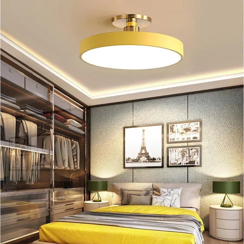 Wynlow | Round LED Ceiling Light with Gold Accent