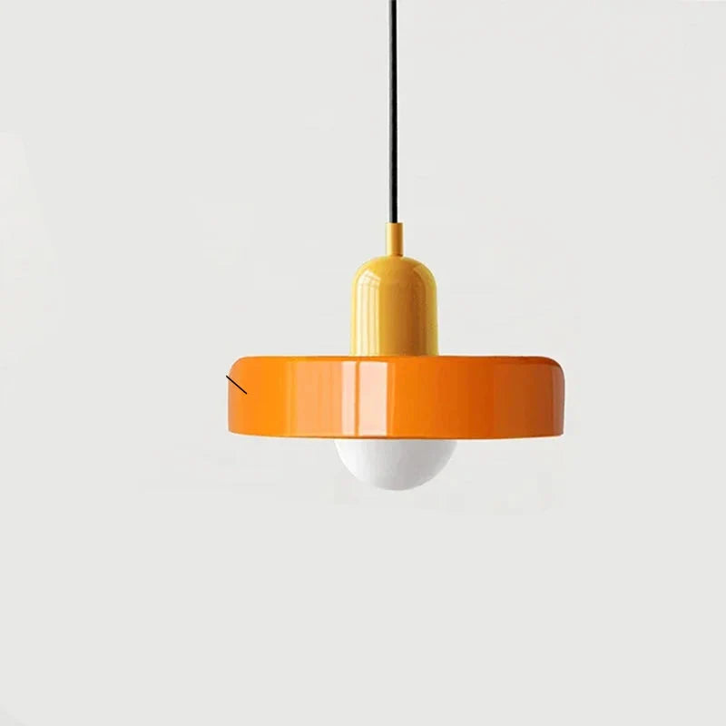 Lucienne | Glass Pendant Light with Coloured Shade