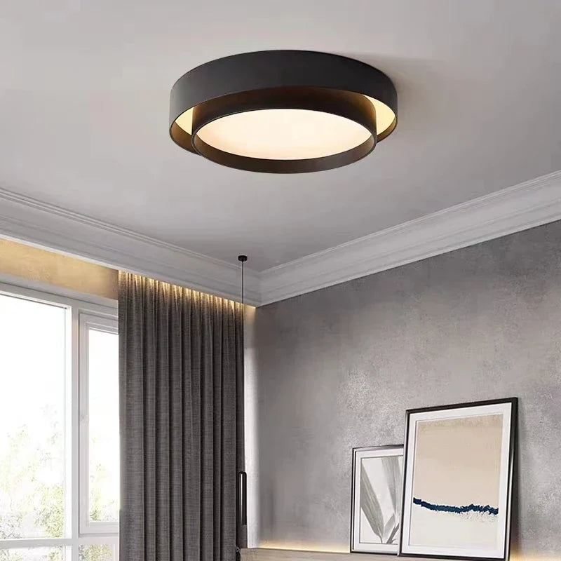 Halo | Modern LED Ceiling Light with Overlapping Ring Frame