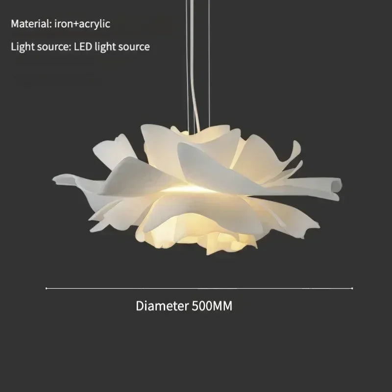 Florabelle | White Lotus Flower Pendant Light