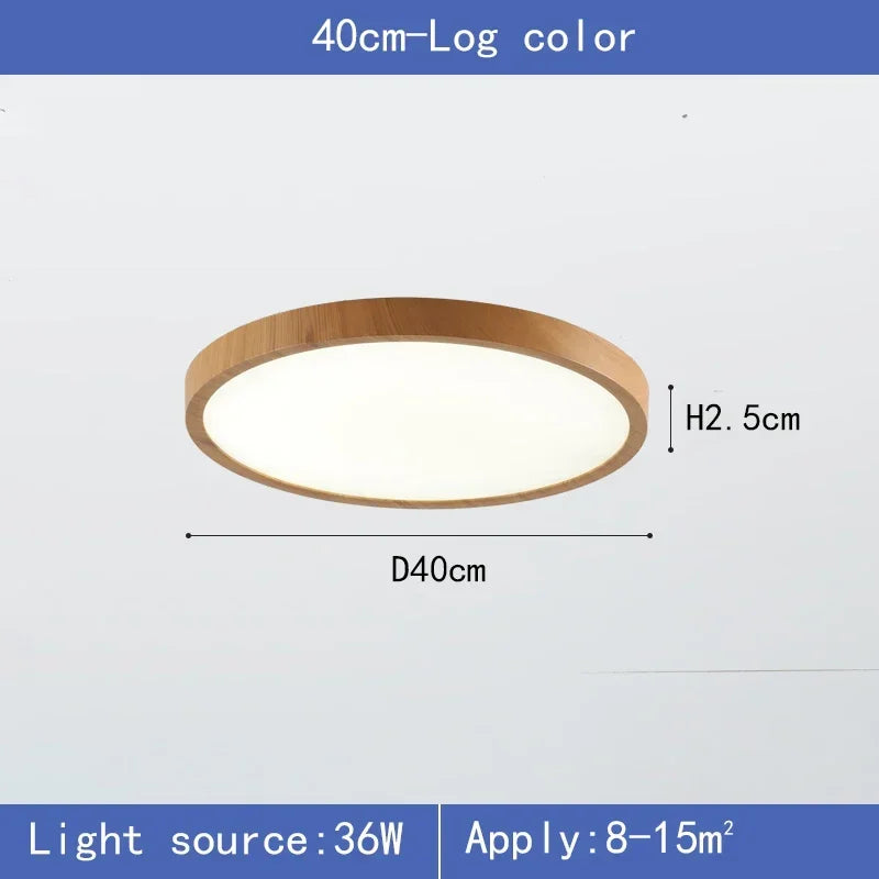 Oaklyn | LED Ceiling Light with Wooden Frame