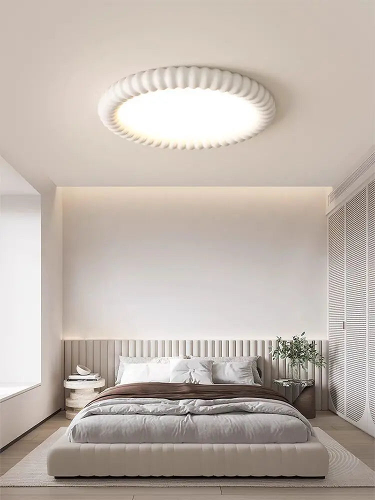Ashford | LED Flush Mount Ceiling Light with Rippled Frame