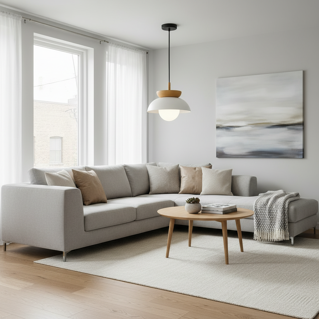 Orinoco | Wood and Metal Globe Pendant Light