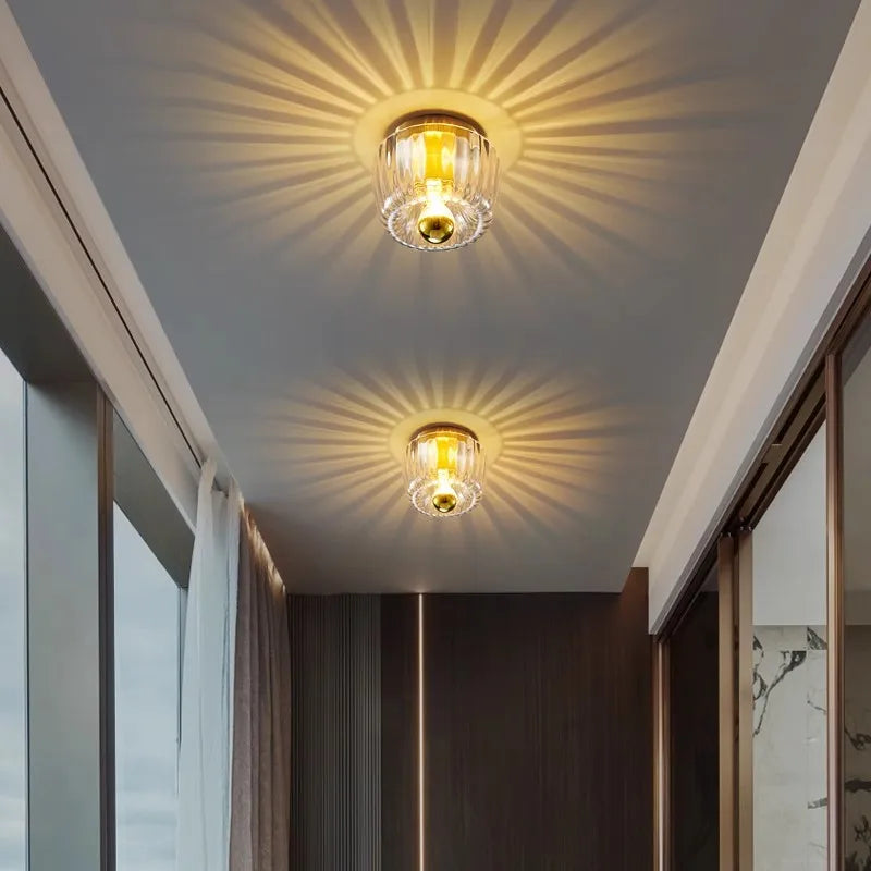 Cadenza | Ribbed Glass Ceiling Light Fixture