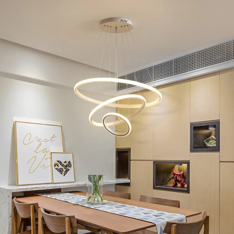 Helixin | LED Pendant Light with Spiral Ring Design