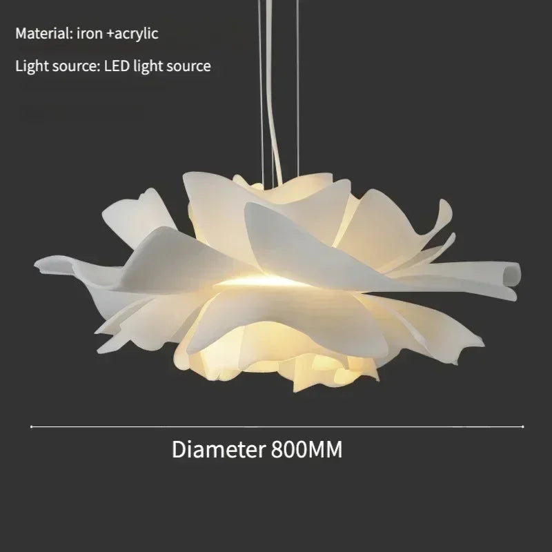 Florabelle | White Lotus Flower Pendant Light