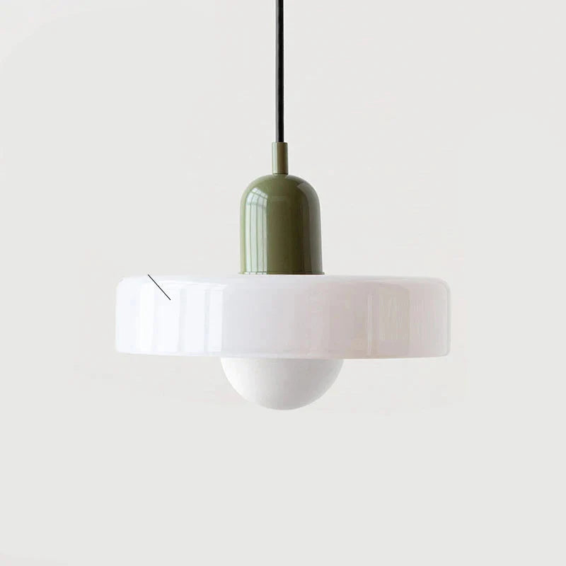 Lucienne | Glass Pendant Light with Coloured Shade