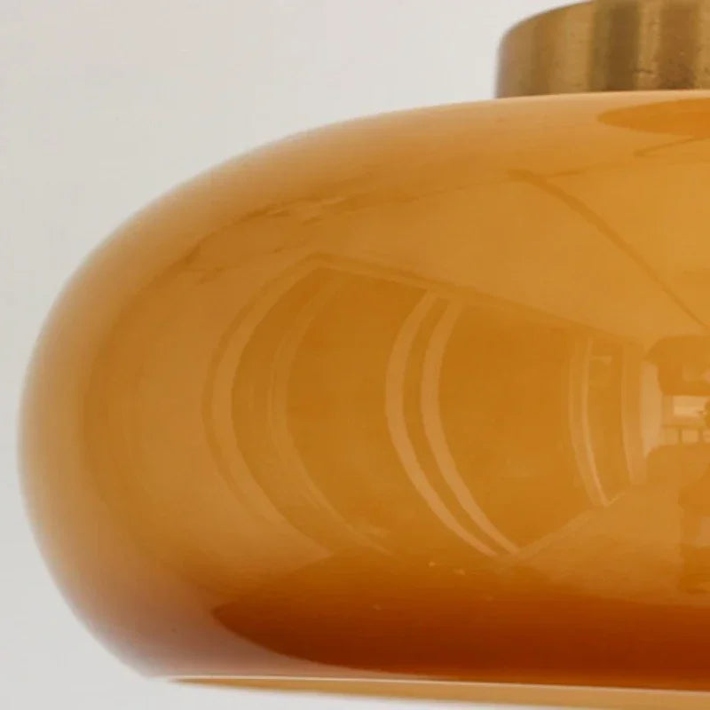 Ambrose | Vintage Semi-Flush Ceiling Light with Glass Dome Shade