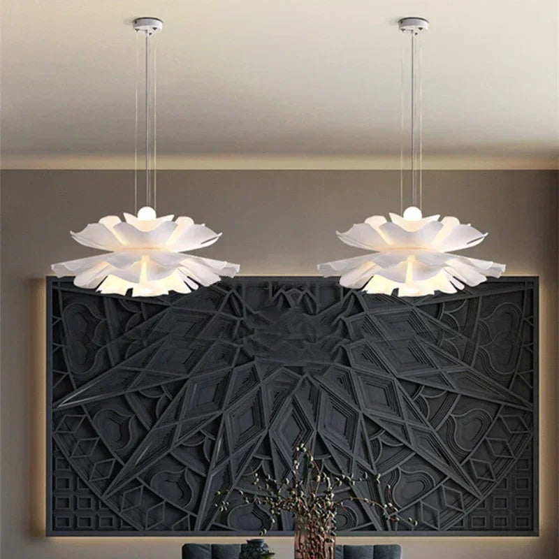 Florabelle | White Lotus Flower Pendant Light