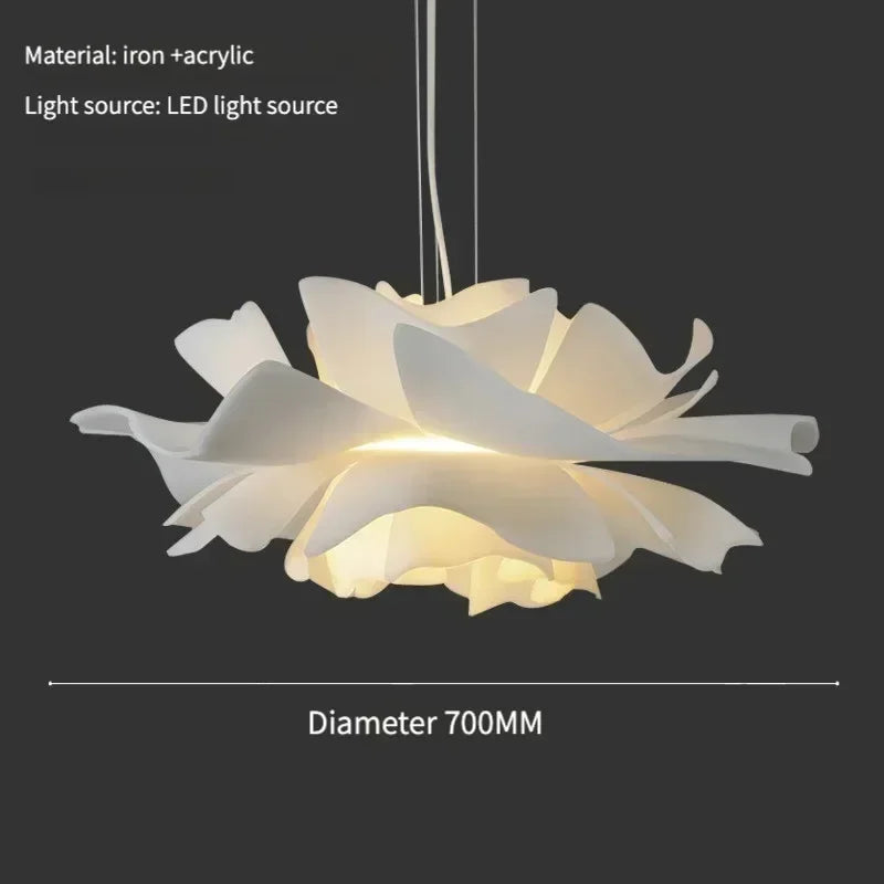 Florabelle | White Lotus Flower Pendant Light