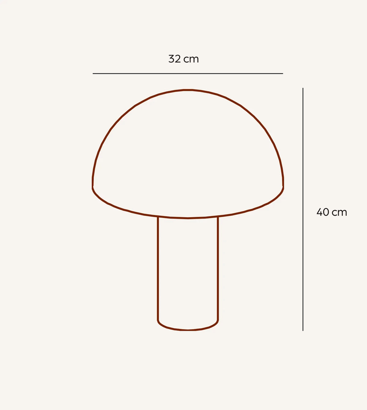 Hestia | Mushroom Table Lamp with Dome Shade
